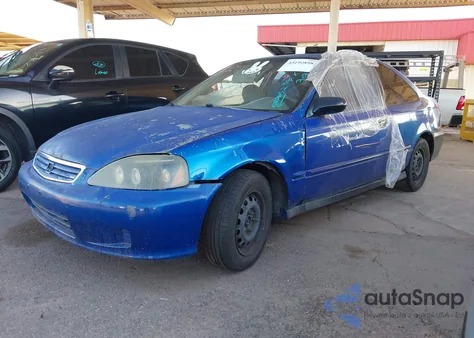 1999 Honda Civic Ex из США, поврежденный, VIN 1HGEJ8249XL042632